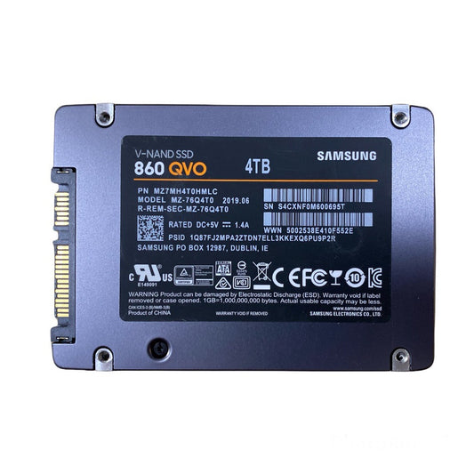 SSD เอสเอสดี SAMSUNG V-NAND 860 QVO 4TB ใช้เก็บข้อมูล สินค้ามือสอง มีประกันให้ ไม่มีกล่อง สินค้าพร้อมใช้งาน ⚡