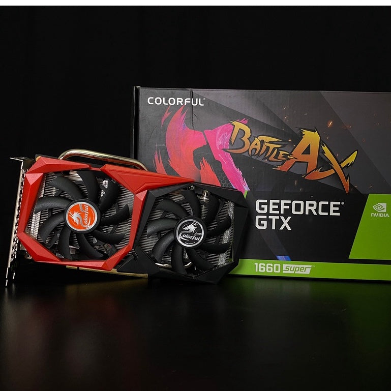 การ์ดจอ VGA COLORFUL GTX 1660SUPER BATTLE AX 6GB GDDR6 สินค้ามือสอง มีกล่อง ใหม่มากๆ ประกันร้าน 14 วัน