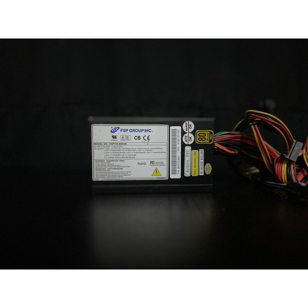 พาวเวอร์ : POWER SUPPLY FSP GROUP INC. FSP700 - 80EGN +80 PLUSGOLD ( PSU 700W ) สินค้ามือสอง มีประกันร้าน 14 วัน