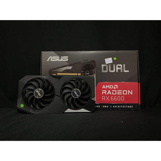 การ์ดจอ VGA ASUS DUAL RX 6600 8GB GDDR6 สินค้ามือสอง มีกล่อง มีประกันศูนย์ ASUS TH 14/09/24 MAXCOM