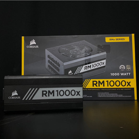 POWER SUPPLY RM1000XCORSAIR +80 PLUSGOLD ( PSU 1000w )พาวเวอร์ :  สายครบกล่อง สินค้ามือสอง มีประกันศูนย์ Scan