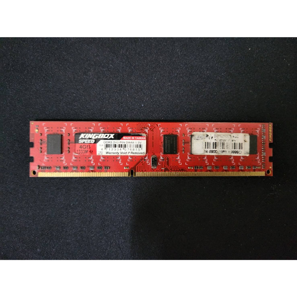 แรม RAM Kingbox Speed DDR3(1333) 4GB สินค้ามือ 2 ไม่มีกล่อง ประกันร้าน 14 วัน