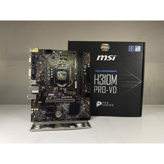 MAINBOARD MSI H310M PRO-VD SOCKET 1151 เมนบอร์ด แผงวงจรหลัก มีเพทหลัง สินค้ามือสอง มีกล่อง มีประกันร้านให้ 14 วัน MAXCOM