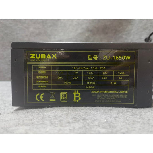 POWER PSU ZUMAX ZU 1650W 80+ GOLD พาวเวอร์ซัพพลาย สินค้ามือสอง ไม่มีกล่อง ประกันร้าน 14 DAY