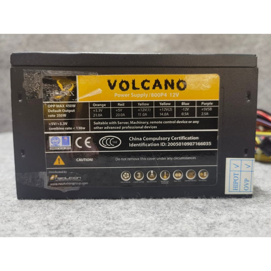 POWER PSU VOLCANO 800P4 450W FULLWATT พาวเวอร์ สินค้ามือสอง ใช้งานได้ปกติ มีประกันร้านให้ 14 วัน MAXCOM