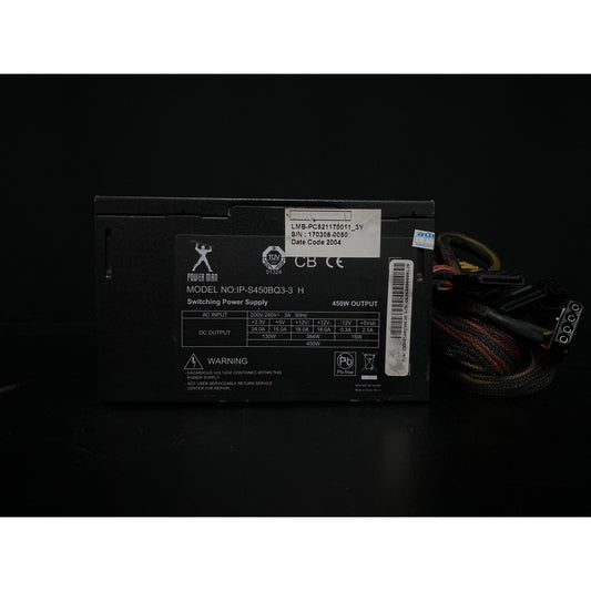 POWER PSU POWERMAN IP-S450BQ3-3H 450W +80PLUS BRONZE สินค้ามือสอง ไม่มีกล่อง ประกันร้าน 14 DAY MAXCOM