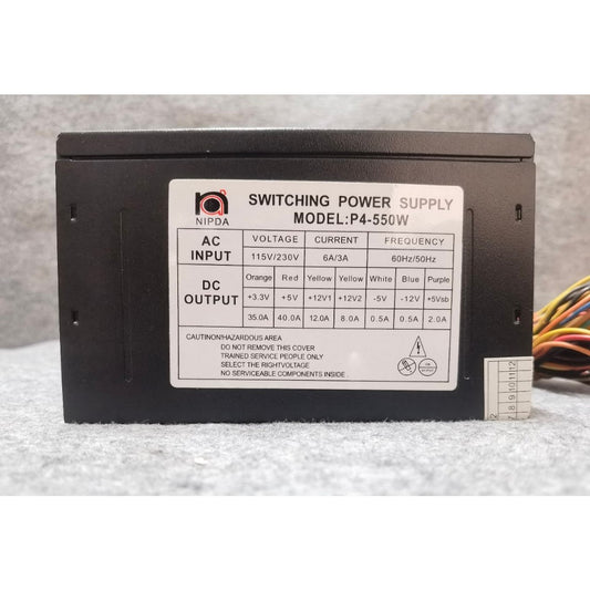 POWER PSU NIPDA P4-550 550W ไม่มีสายต่อไฟเลี้ยง 6 พิน สินค้ามือสอง ใช้งานได้ปกติ มีประกันร้าน 14 วัน MAXCOM