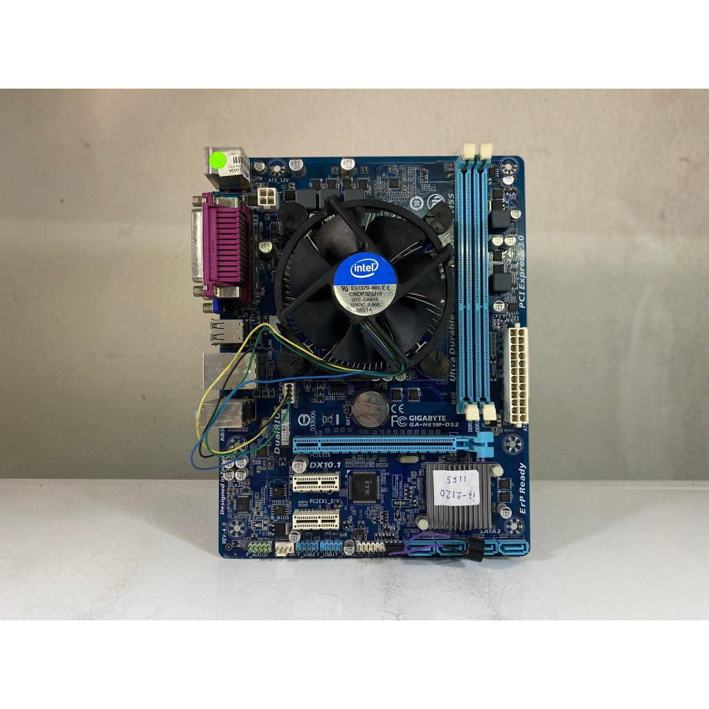 ชุดเซ็ตซีพียู+บอร์ด CPU I3 2120 + MB GIGABYTE GA H61M - DS2 SOCKET 1155 ไม่มีเพทหลัง สินค้ามือสอง ประกันร้าน MAXCOM