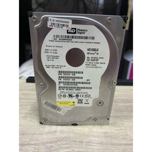 HDD 160GB มีแบร์น WD และHITACHI ใช้งานได้ เก็บข้อมูลได้ ตำหนิ มีติดเหลือง แดง