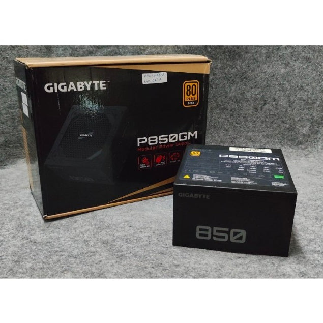 POWER PSU GIGABYTE P850GM 850W 80+ GOLD พาวเวอร์ซัพพลาย สินค้ามือสอง มีกล่อง ประกัน SVOA 09/26 ขาดสายซาต้า