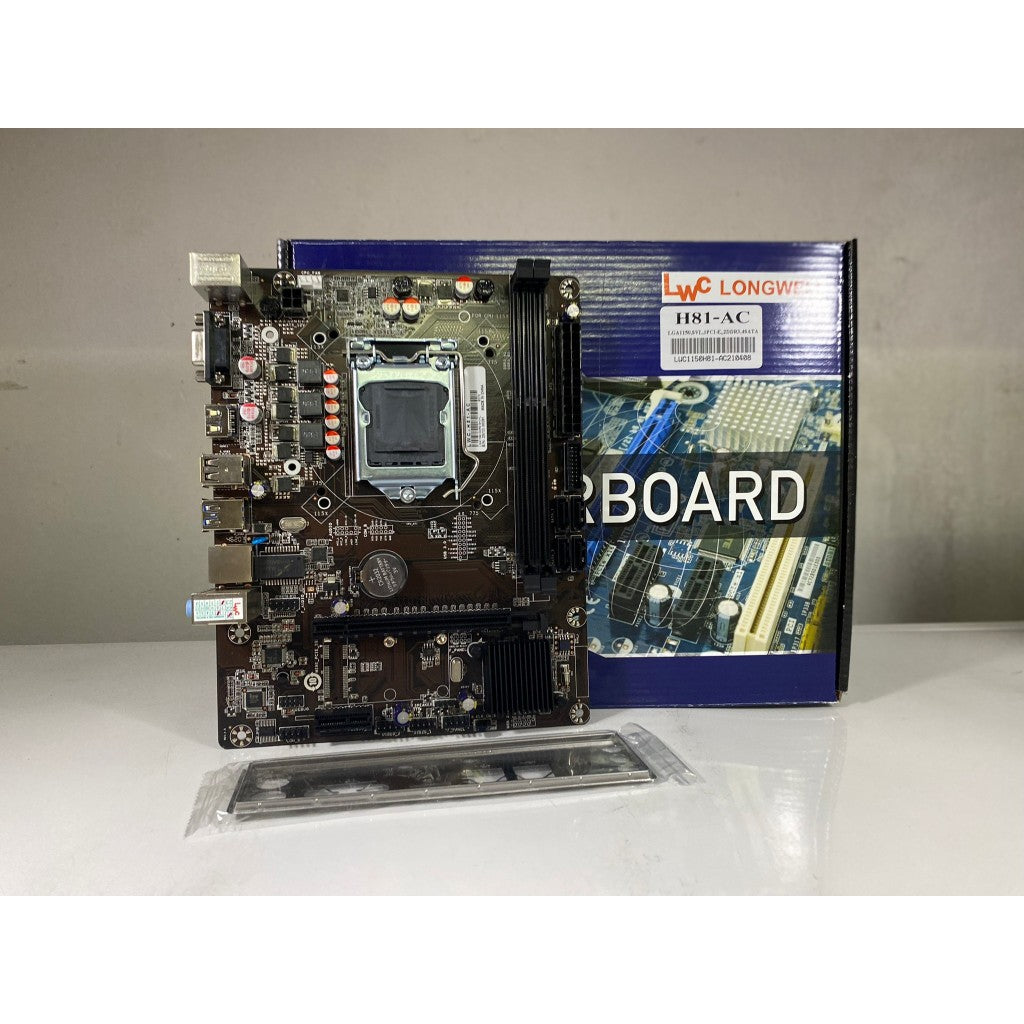 MAINBOARD LWC LONGWELL H81-AC SOCKET1150 เมนบอร์ด แผงวงจรหลัก มีเพทหลัง สินค้ามือสองใหม่มากๆ มีประกันร้าน 14 วัน MAXCOM