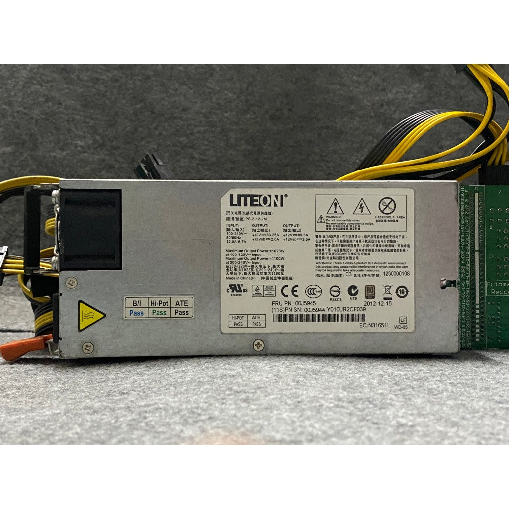 POWER PSU LITEON PS-2112-2M 1100W +80 PLUS GOLD สินค้ามือสอง ใช้งานได้ปกติ มีประกันร้าน 14 วัน MAXCOM