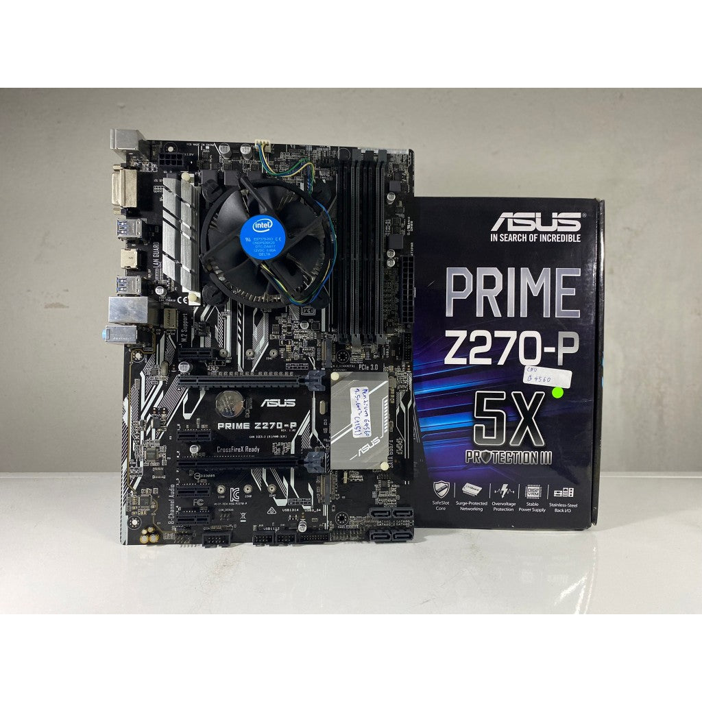 ชุดเซ็ตซีพียู+บอร์ด CPU G4560 + MB ASUS PRIME Z270-P SOCKET1151 มีเพทหลัง สินค้ามือสอง มีประกันร้านให้ 14 วัน MAXCOM