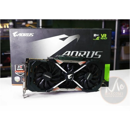 การ์ดจอ VGA GIGABYTE AORUS GTX 1080Ti EDITION 11GB GDDR5 สินค้ามือสอง ไม่มีกล่อง มีประกันร้านให้ 14 วัน MAXCOM