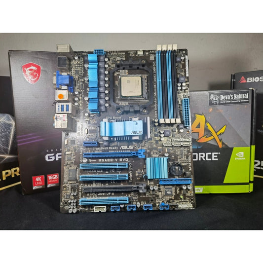 ชุดเซ็ตซีพียู+บอร์ด CPU AMD FX 4100 + MB ASUS M5S88V EVO SOCKET AM3 ไม่มีเพทหลัง ไม่มีกล่อง สินค้ามือสอง ประกันร้าน 14 D