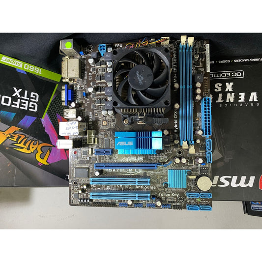 ชุดเซ็ตซีพียู+เมนบอร์ด CPU  X3 455 + MB ASUS M5A78LM LE สินค้ามือสอง ไม่มีกล่อง ไม่มีเพลทหลัง ประกันร้าน 14 DAY MAXCOM