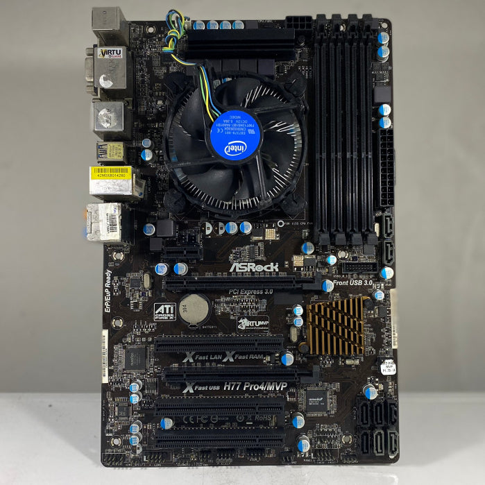 ชุดเซ็ตซีพียู+บอร์ด CPU  I3 3220 + MB ASROCK H77 PRO4/MVP SOCKET1155 ไม่มีเพทหลัง สินค้ามือสอง ประกันร้าน 14 วัน MAXCOM