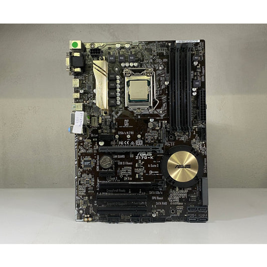 ชุดเซ็ตซีพียู+บอร์ด : CPU INTEL 4790 + MB ASUS Z170-K SOCKET1151 ไม่มีเพทหลัง สินค้ามือสอง MAXCOM