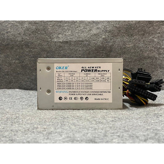 POWER PSU OKER EB-550 550W FULLWATT สินค้ามือสอง ใช้งานได้ปกติ มีประกันร้าน 14 วัน MAXCOM